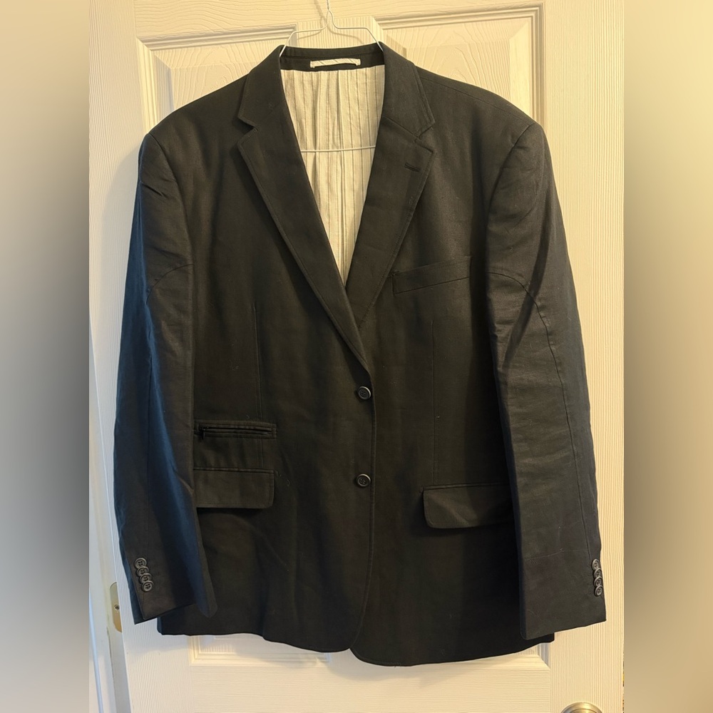 Radley Men's Blazer - Size 46 - Black - 100% Linen